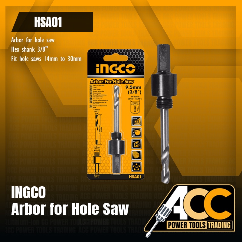 INGCO Arbor for Hole Saw (HSA01) Shopee Philippines