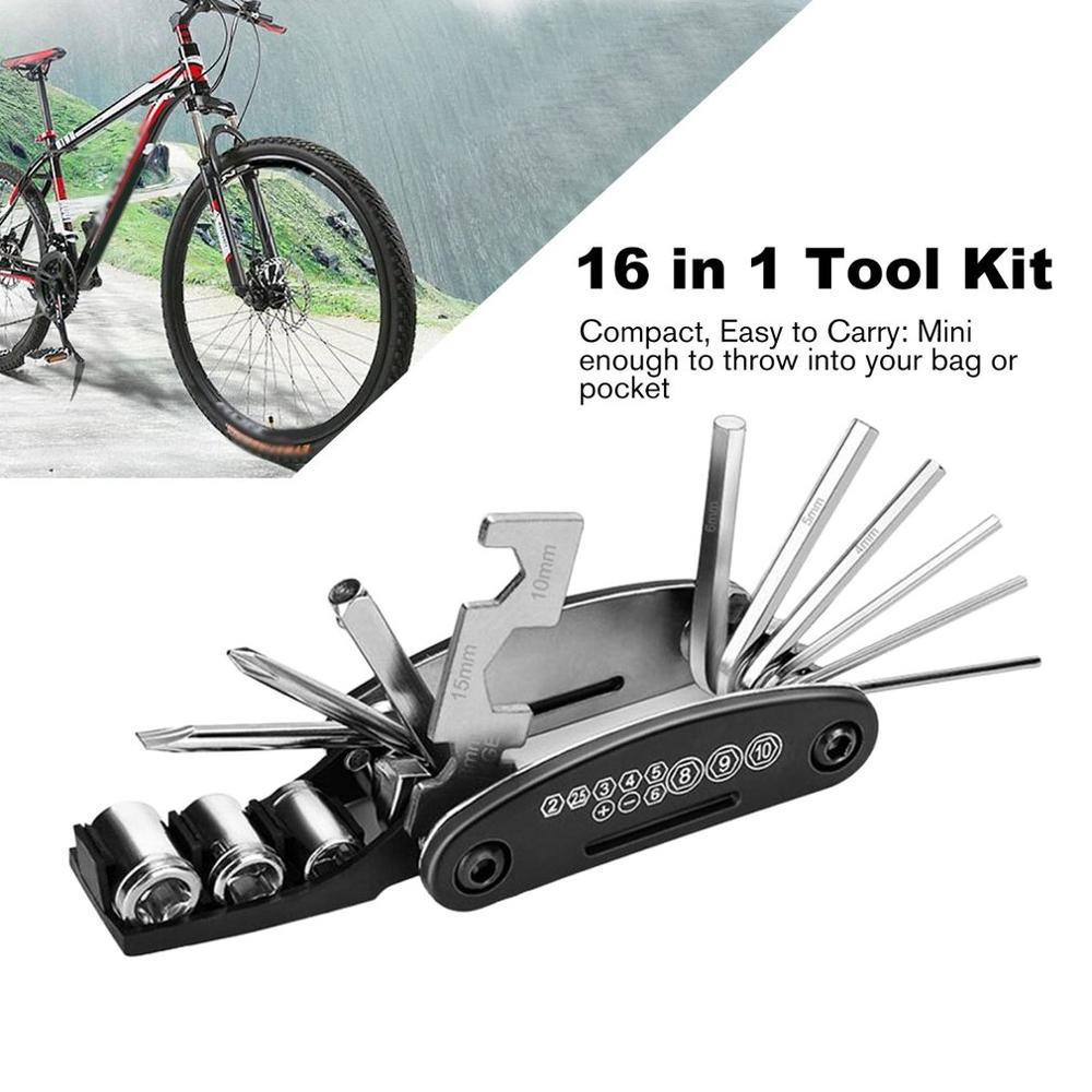 Fashion 15 in 1 Multi-function Bicycle Repair Hand Tool Set Cycling Screwdriver 