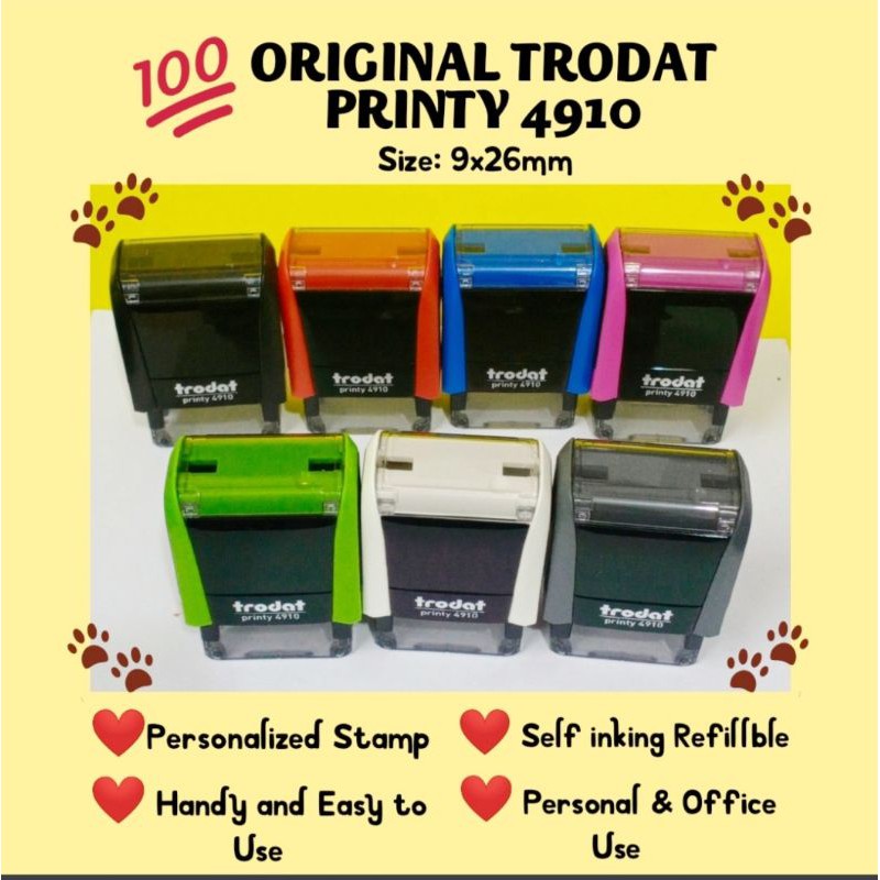 Trodat 4910 Personalized Printed Self Inking stamp (COD!!!) Shopee
