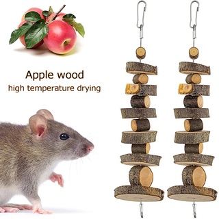 【Ready Stock】Apple Wood Chew Sticks Small Animals Chew Toy Hanging Chewing Block Toys for Chinchilla Guinea Pig Gerbils Rabbits high quality