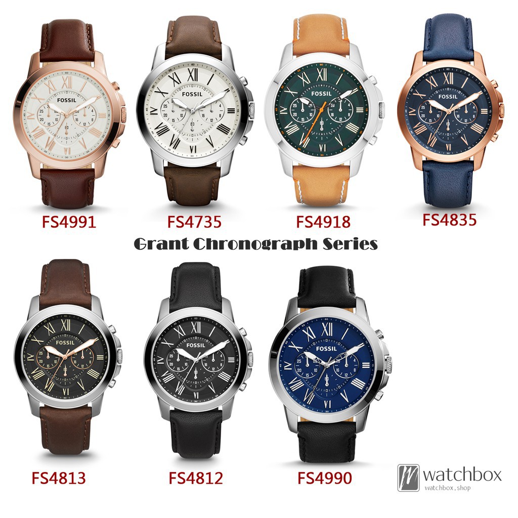 fossil grant quartz chronograph