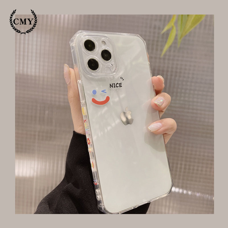 Iphone Case Cartoon Smiley Side Print Tpu Phone Case For Iphone 11 Pro Max X Xr Xs Max 7 8 Plus Se 12 Pro Max 12 Mini 13 Pro Max 13 Mini Shopee Philippines