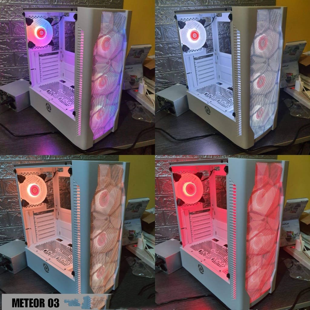 InPlay Meteor 03 /01 White Mid Tower Gaming Case PC CASE Desktop ...