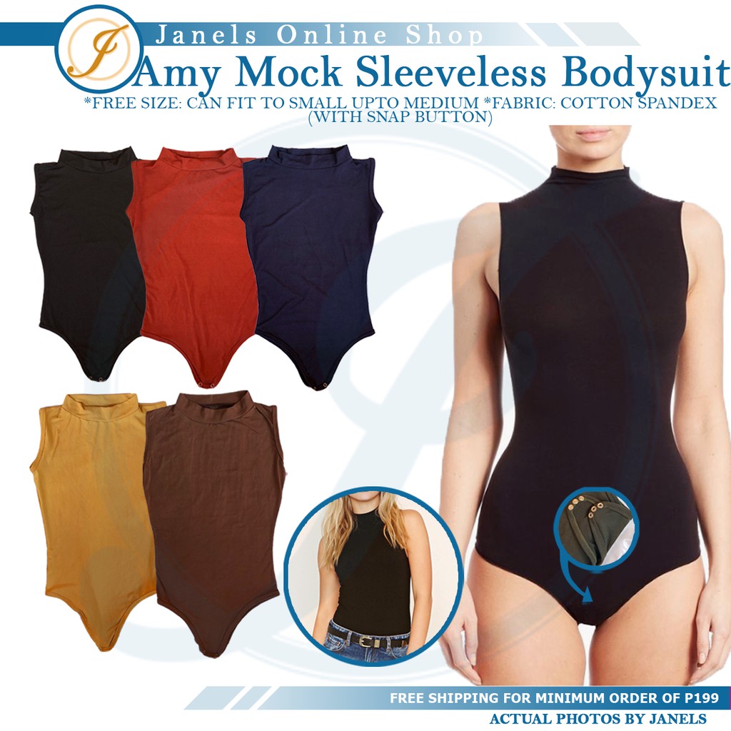 mock turtleneck bodysuit