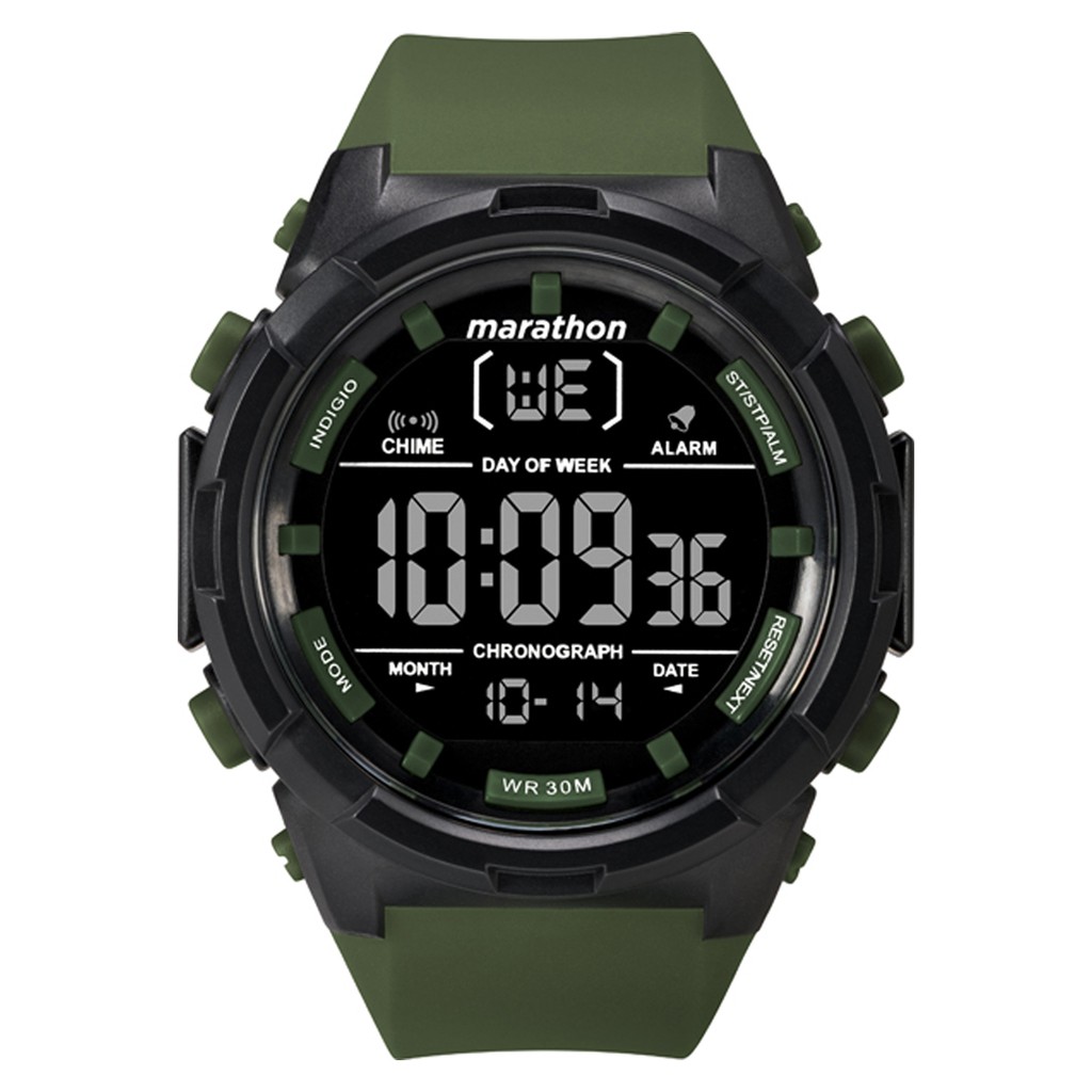 Timex Marathon Olive Green Rubber Digital Watch For Men TW5M22200 SPORTS |  Shopee Philippines