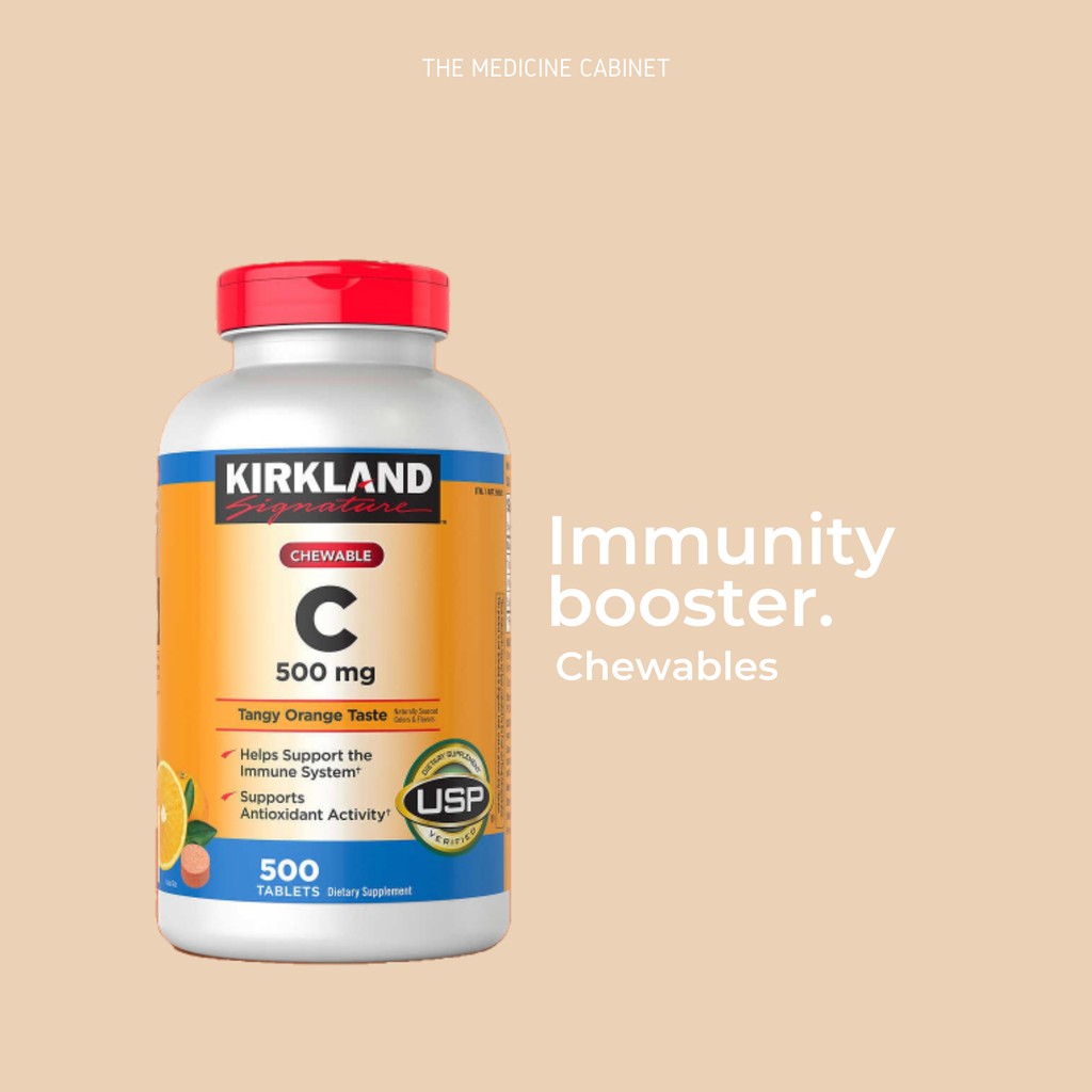 Kirkland Signature Chewables Vitamin C 500mg, (500 tablets) Shopee