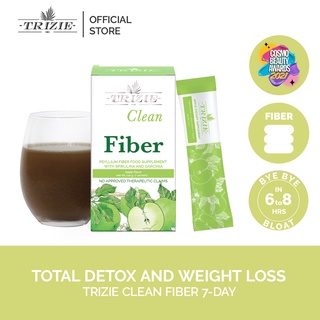 TRIZIE Clean Fiber 7 Day [Fiber Drink - Weight Loss & Detox with Psyllium FIber,Green Tea,Garcinia]