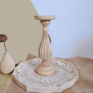 [HOT!] Unfinished Candlesticks Holders Wood Classic Craft Candlesticks Smoothed and Ready to Easily Paint #3