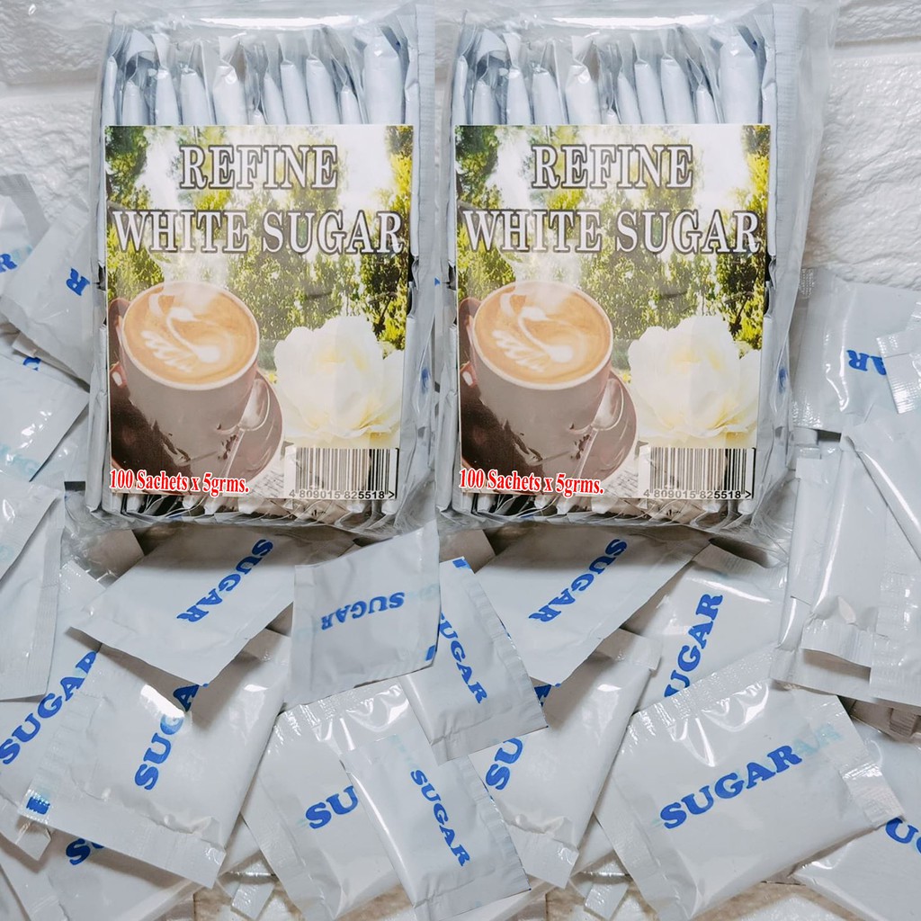 White Sugar Sachet 5grams x 100pcs. (2PACKS) Shopee Philippines