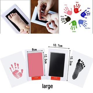 Baby Footprints Handprint No Touch Skin  Baby hand and foot printing table Inkless Ink Pads Kits Safe Non-toxic  Wash-free for 0-6 Months Newborn Pet Dog Paw Prints Souvenir