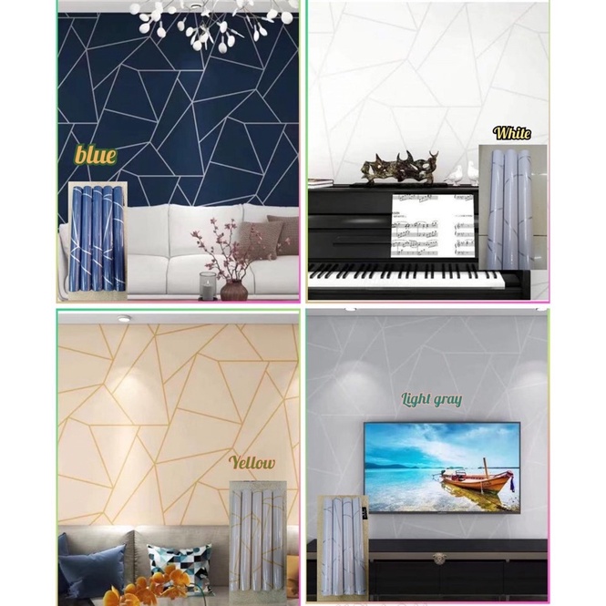 Modern Simple Geometric Velvet Wallpaper 3d Living Room Bedroom Sofa Tv Background Luxury Wall