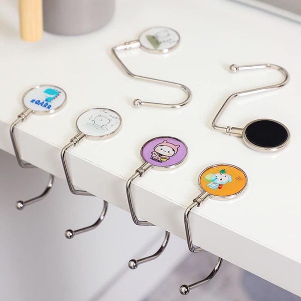 Foldable Bag Hooks Portable Metal Handbag Hook Hanger Table Bag Purse
