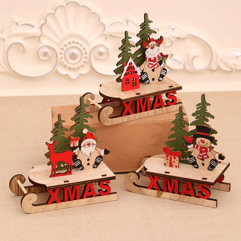 Wooden Christmas Ornaments Elk Snowman Santa Claus Merry Christmas Decoration For Home Xmas Gift Kids Happy New Year 2022 | Shopee Philippines