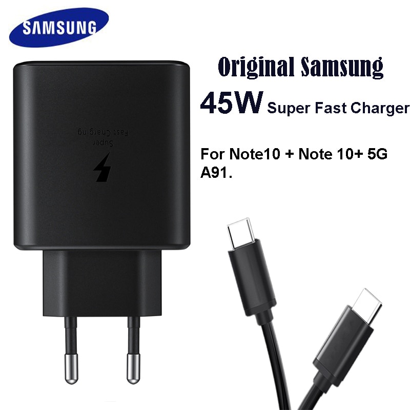 Original Samsung 45W Charger USB-C Super Adaptive Fast Charging EP ...