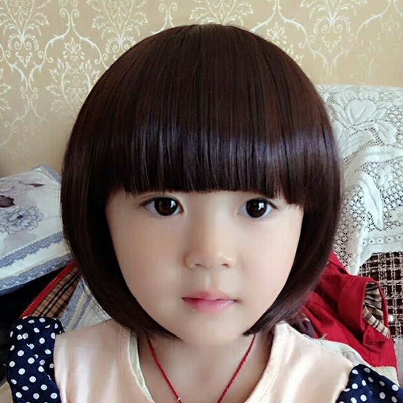 Korean baby wig female short hair child hair accessories wig children's  headdress baby fake Bangs p | Shopee Philippines