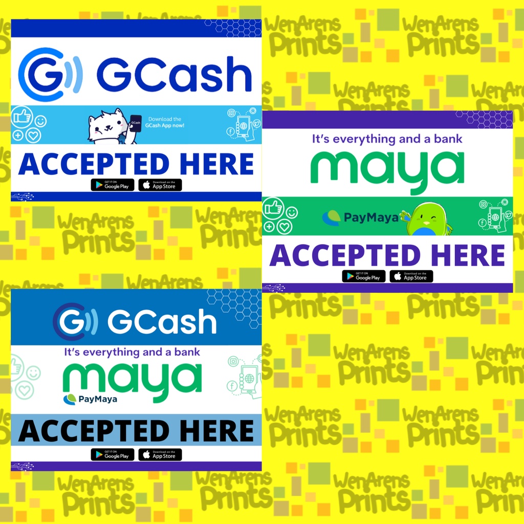 E Wallet Signage for Business Grocery and Sari Sari Stores BACK to BACK ...