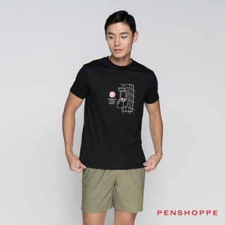 Penshoppe Insert Coin Here Semi Fit Graphic T-Shirt For Men (Black) #1