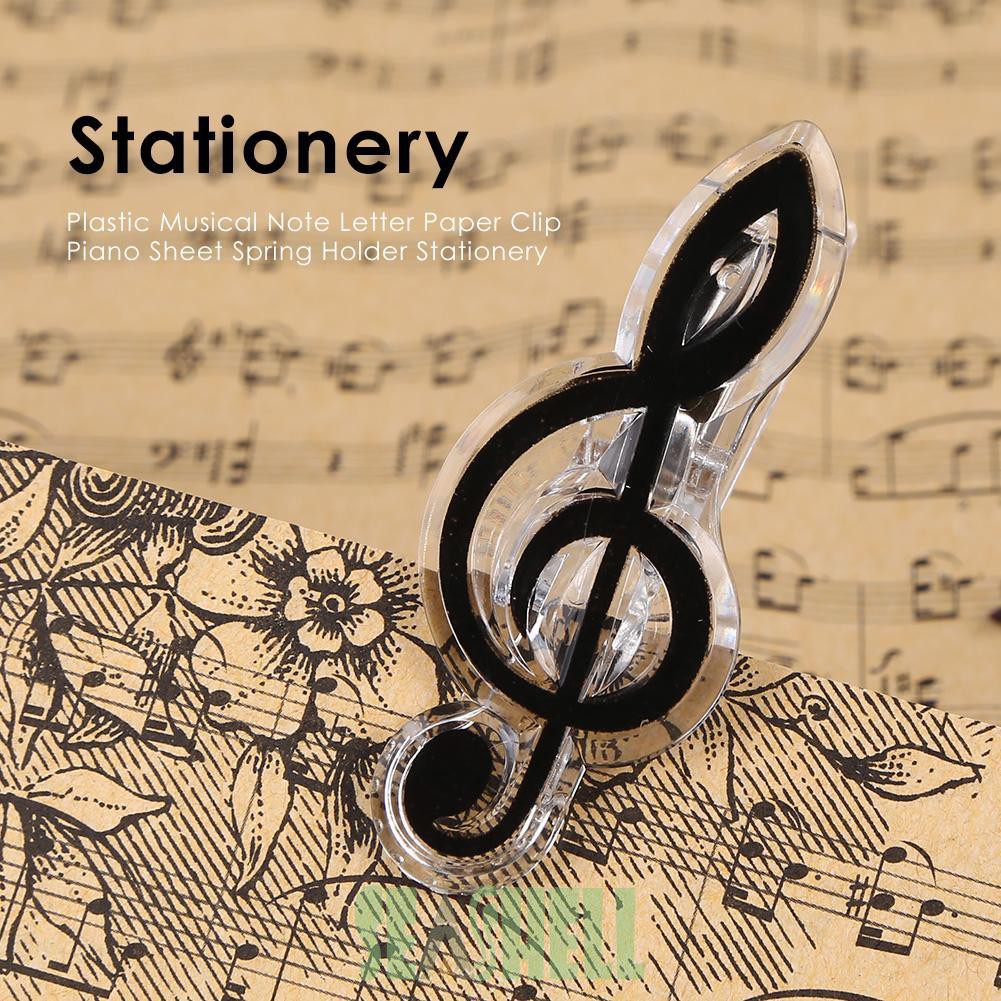 Sea Plastic Piano Sheet Spring Holder Musical Note Letter Paper Clip
