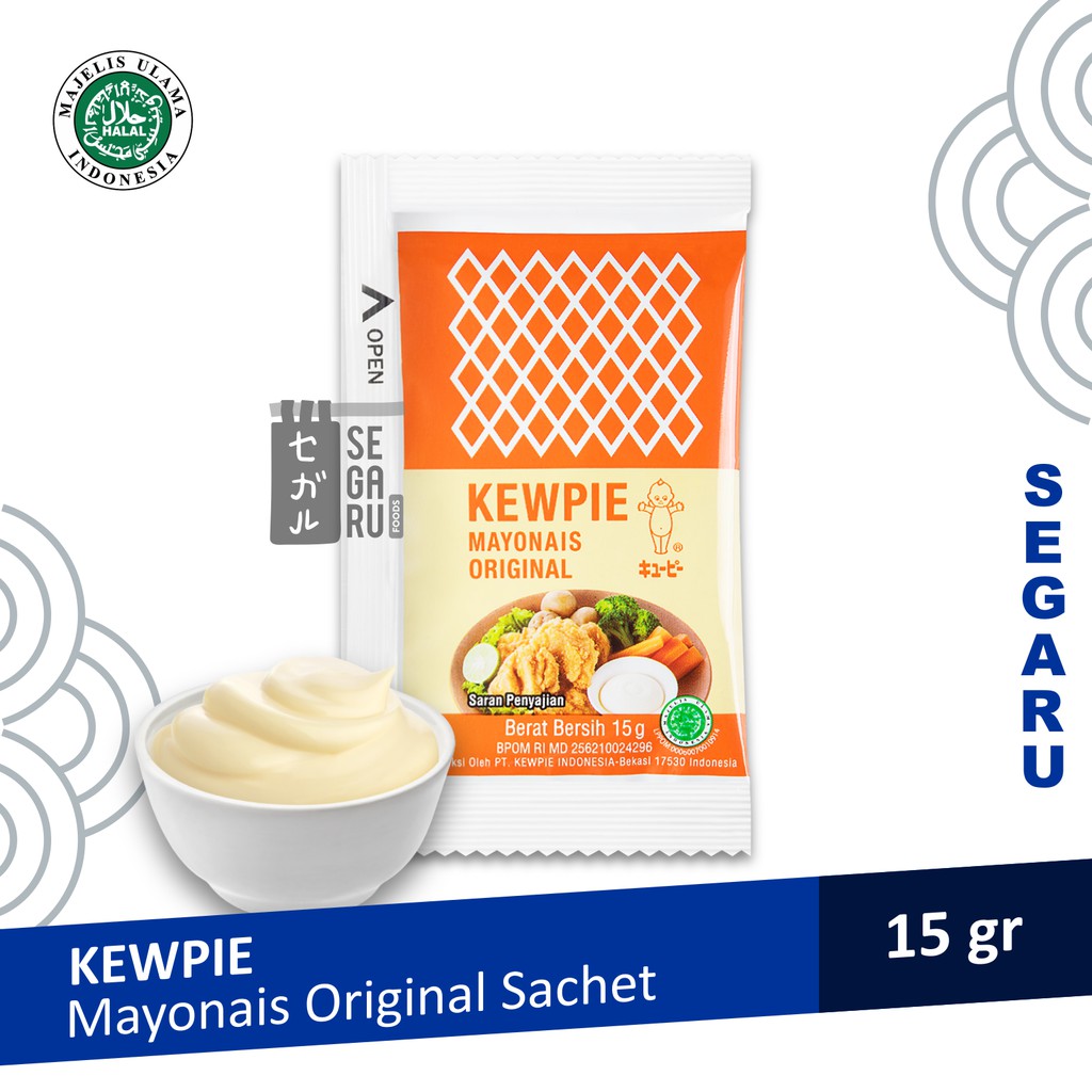 Kewpie Mayonaise Original Sachet Japan Mayo Halal Sachet 15 Grams