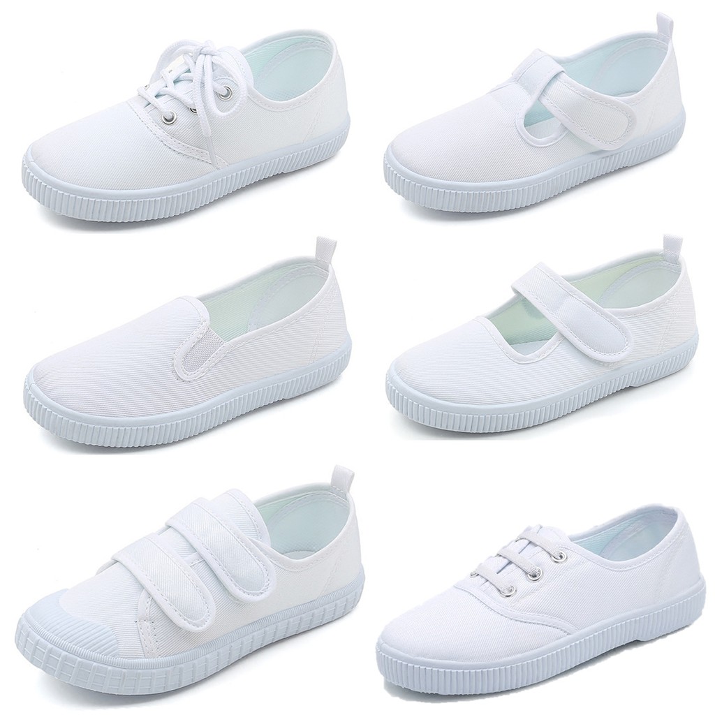 white canvas shoes for school