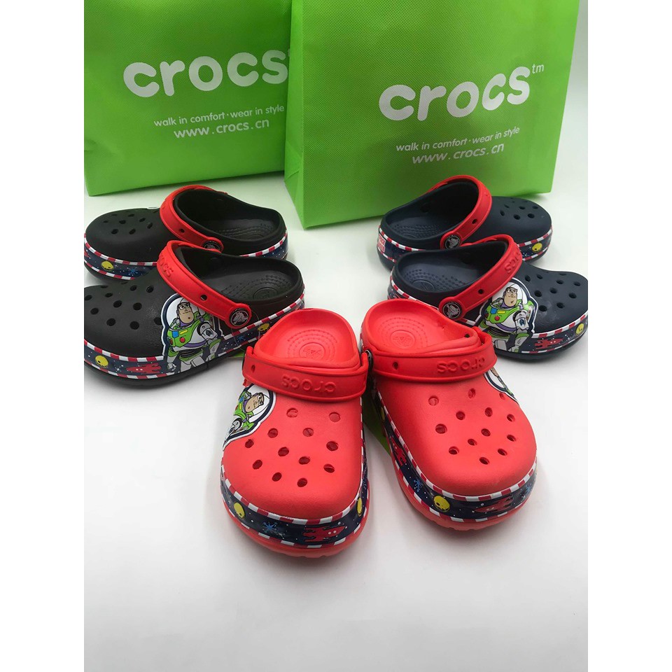 crocs for kids with led buzz lightyear (toy story) | Shopee Philippines