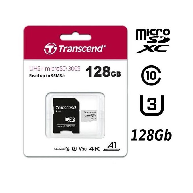 Transcend TS128GUSD300S-A 128GB Micro SD with Adapter | Shopee Philippines