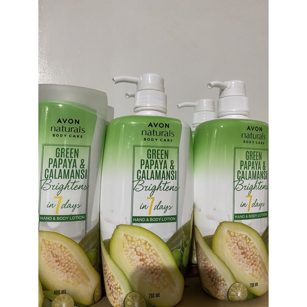Avon Naturals Green Papaya and Calamansi whitening Hand & Body Lotions