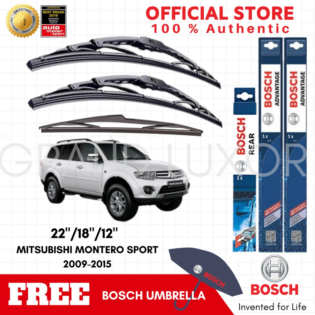 Bosch ADVANTAGE Wiper Blade Bundle for MITSUBISHI MONTERO SPORT (KH