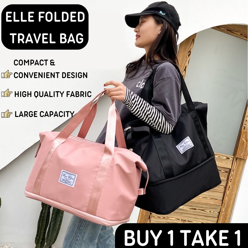 Sports bag elle folded travel bag for woman or men shoulder bag