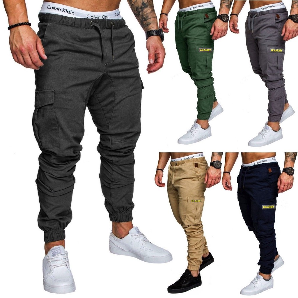 slim straight cargo pants