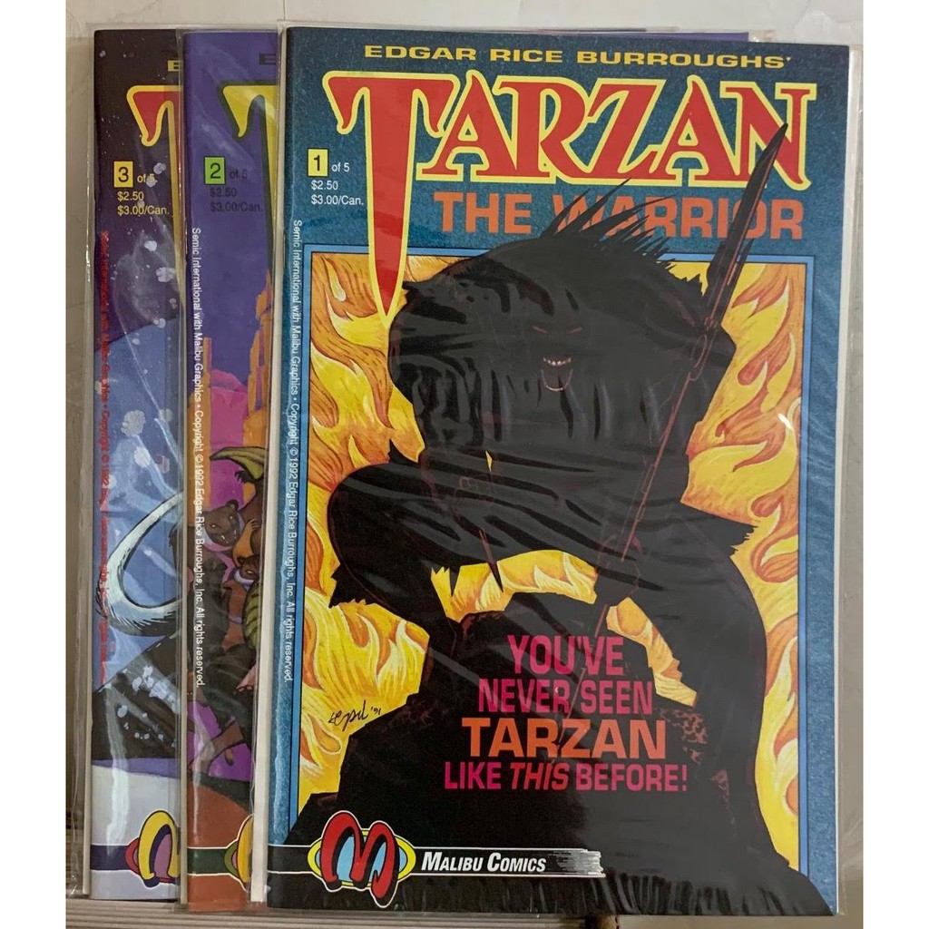 Malibu Comics Tarzan The Warrior 1 3 Shopee Philippines