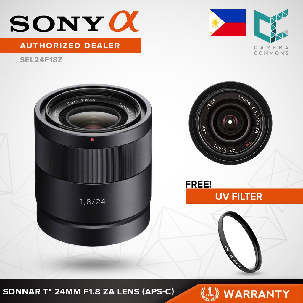 Sony SEL24F18Z/ Sonnar T* E 24 mm F1.8 ZA Lens | Shopee Philippines