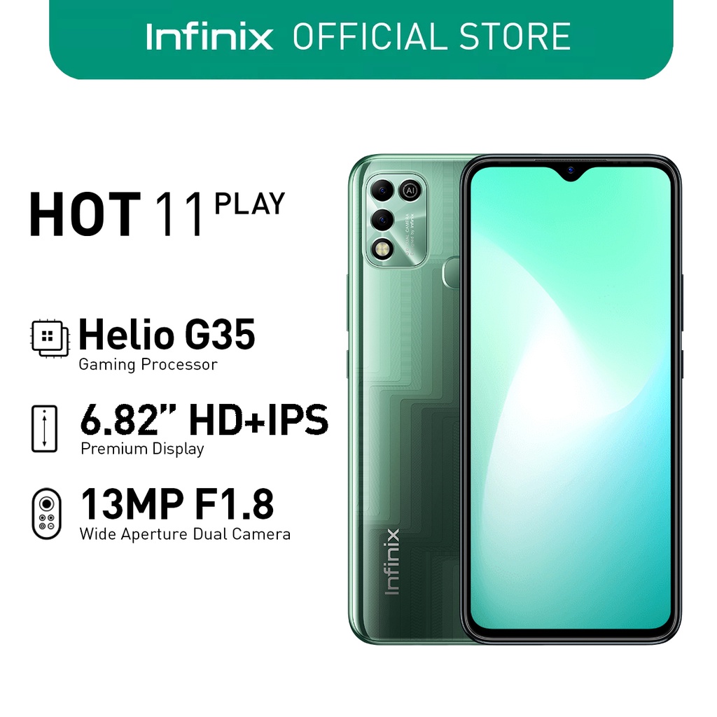 Infinix Hot 11 Play 4gb 128gb 1 Year Local Warranty Shopee Philippines 