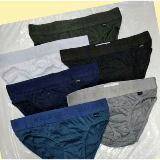 6/12Pieces Men's 100% Cotton Walker Brief for men Underwear | Shopee ...