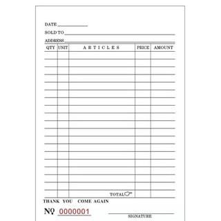 receipt receipt list carbon less duplicating paper shopee philippines