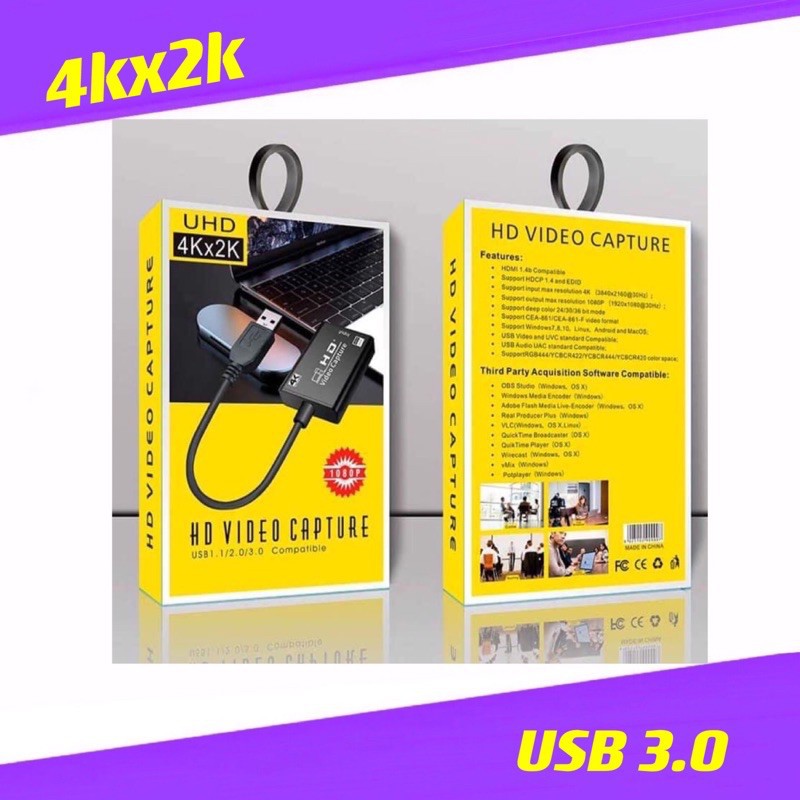 New HDMI Video Audio Capture Card,4K HDMI to USB 3.0 HDMI Capture