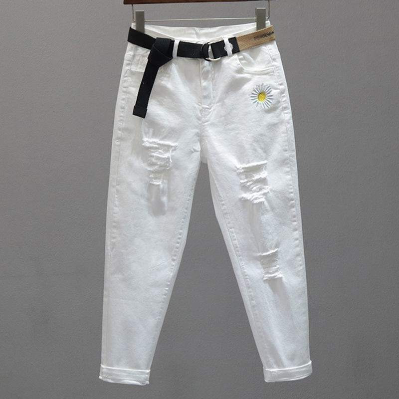 white pants ripped