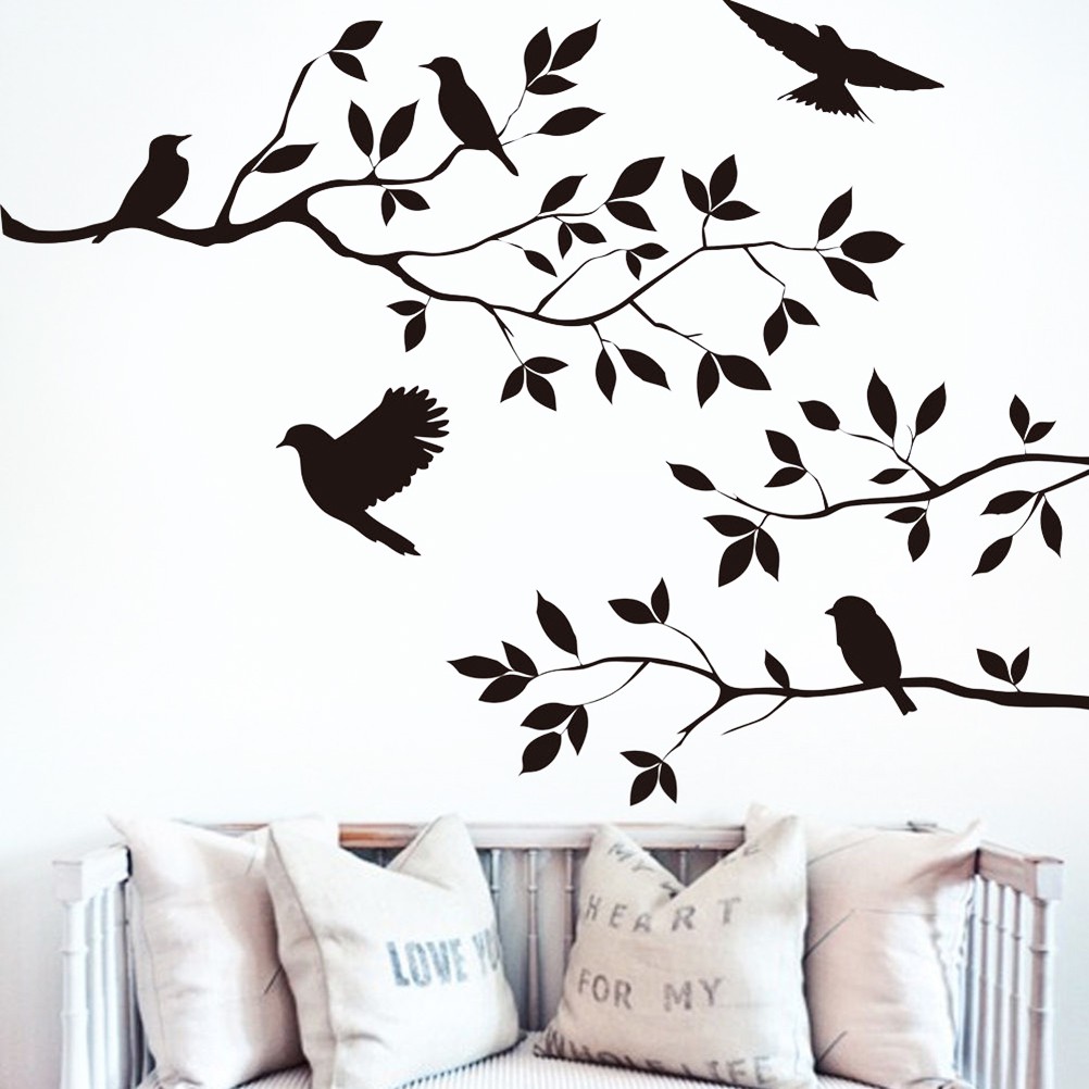 NTPH Removable Tree & Bird Wall Sticker Vinyl Art Decal Mural Shopee