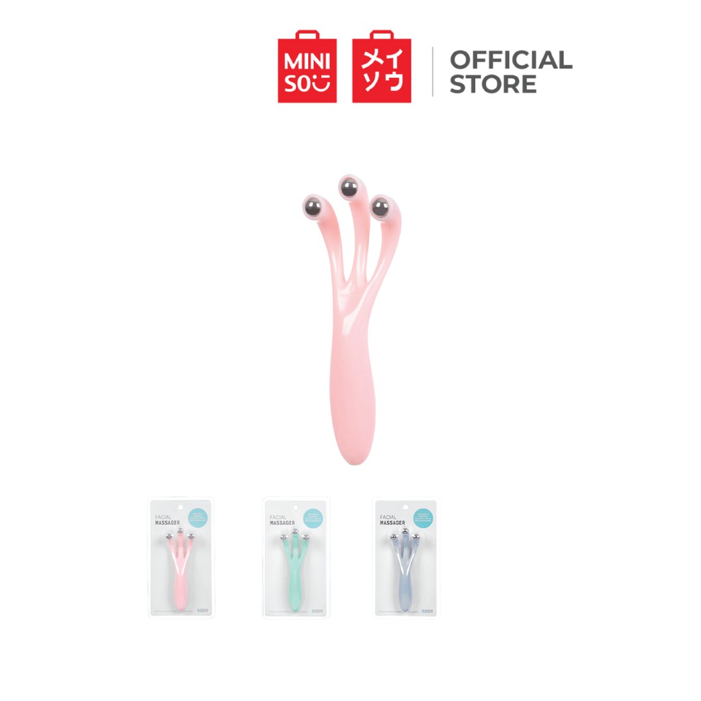 Miniso Facial 360 Degree Massager 3 Ball Massager Handheld Roller For