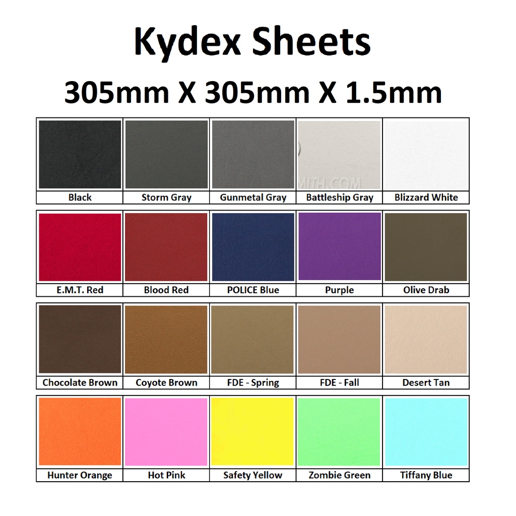 Kydex Sheets 305mm X 305mm X 1.5mm Shopee Philippines
