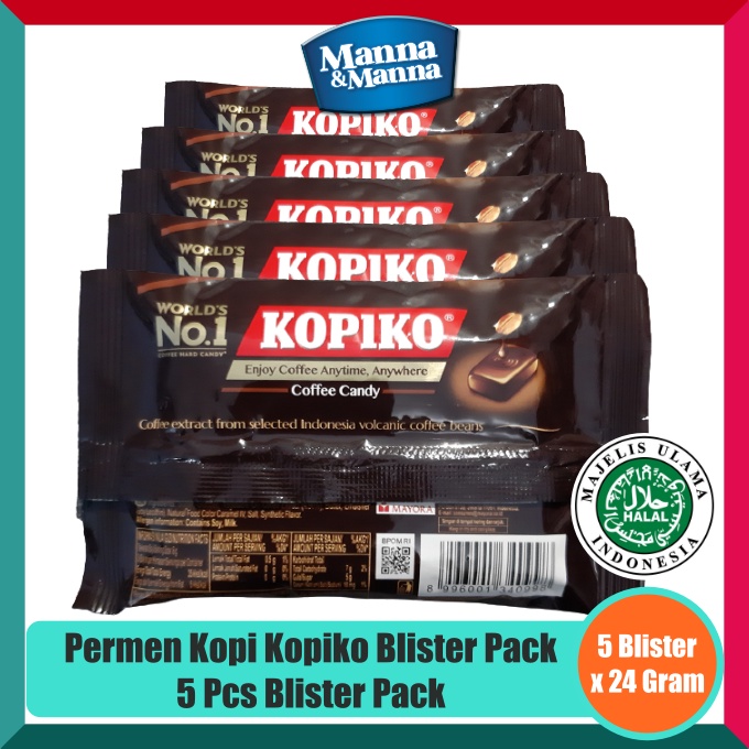 Kopiko Blister Pack 5 Blister Pack x 24 Gram Coffee Candy Shopee