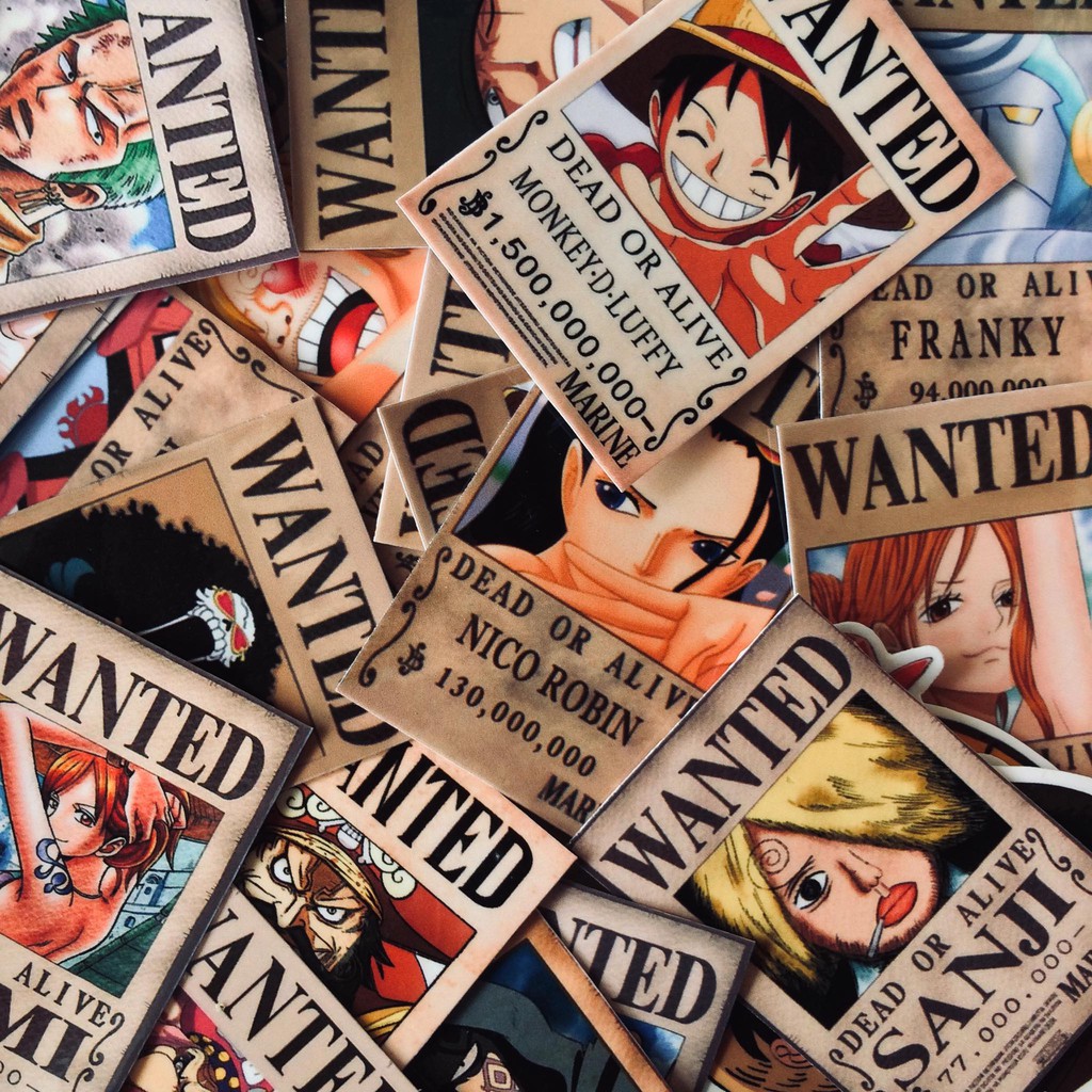 25pcs Sticker One Piece Wanted Poster Waterproof Shopee Philippines