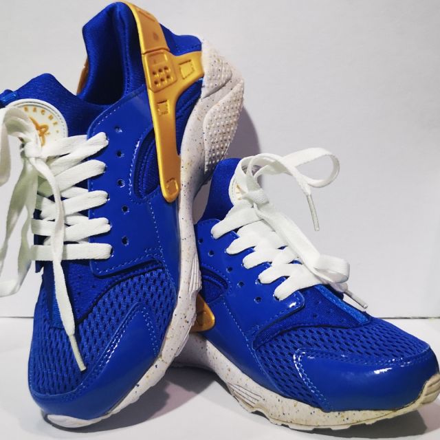 huaraches blue and gold
