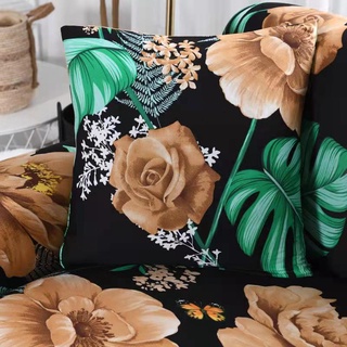 Black Flower Leaf New Sofa Cover Clear Home Decoration Room Decor Flower in full bloom Stretchable #7