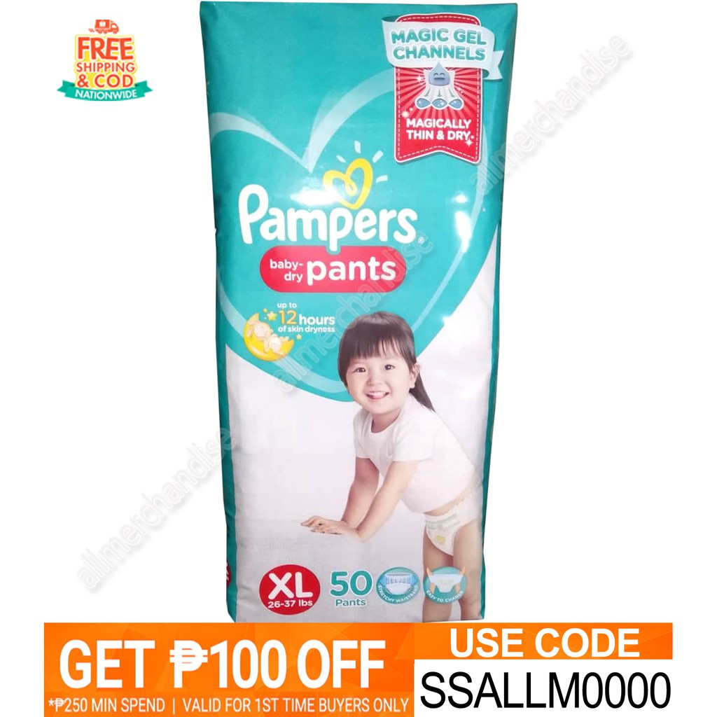 pampers dry pants xl