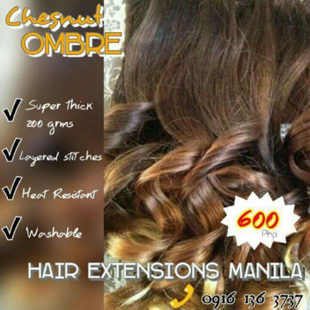 Chesnut To Auburn Ombre Hair Extensions Shopee Philippines