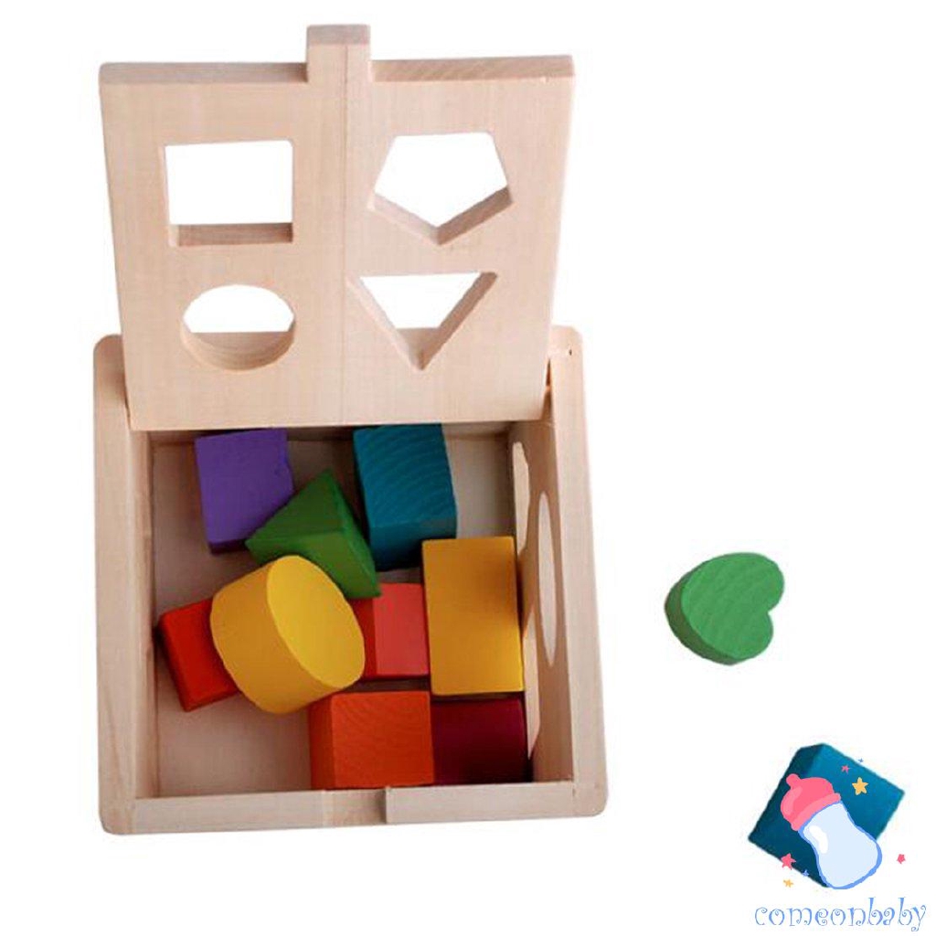 wooden block activity cube