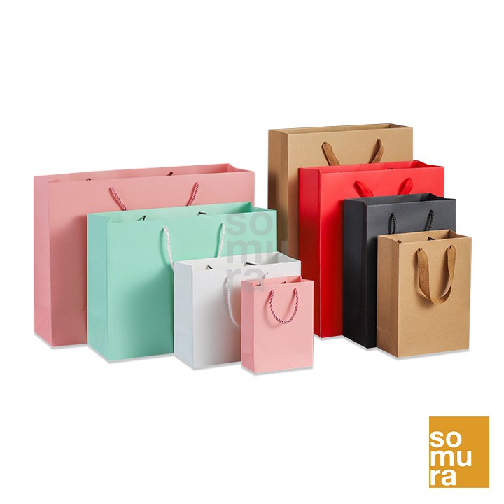 Download White/Pink matte laminated rope handle paper bag Sold per pc PART 1 Pahiga | Shopee Philippines