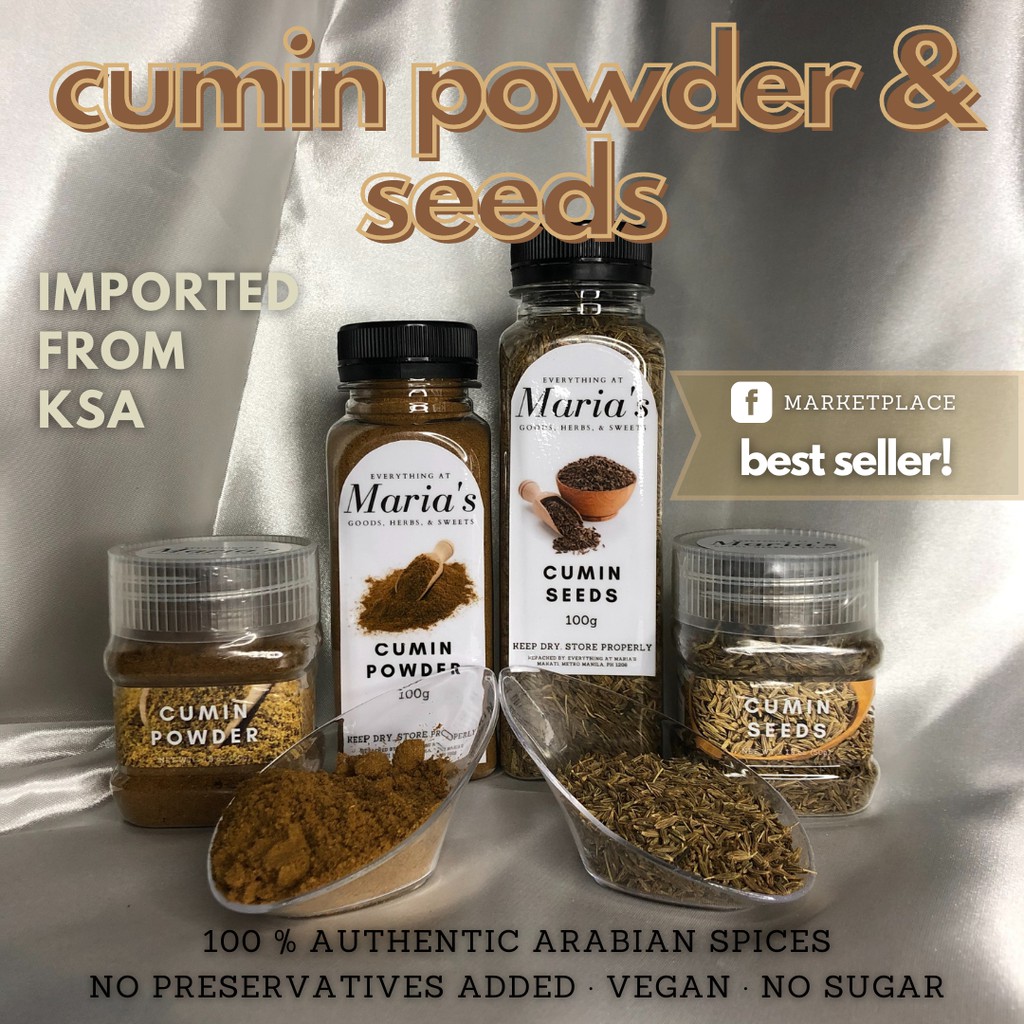 CUMIN POWDER AND SEEDS Authentic Arabian Spices (SOLD IN JARS) 50g