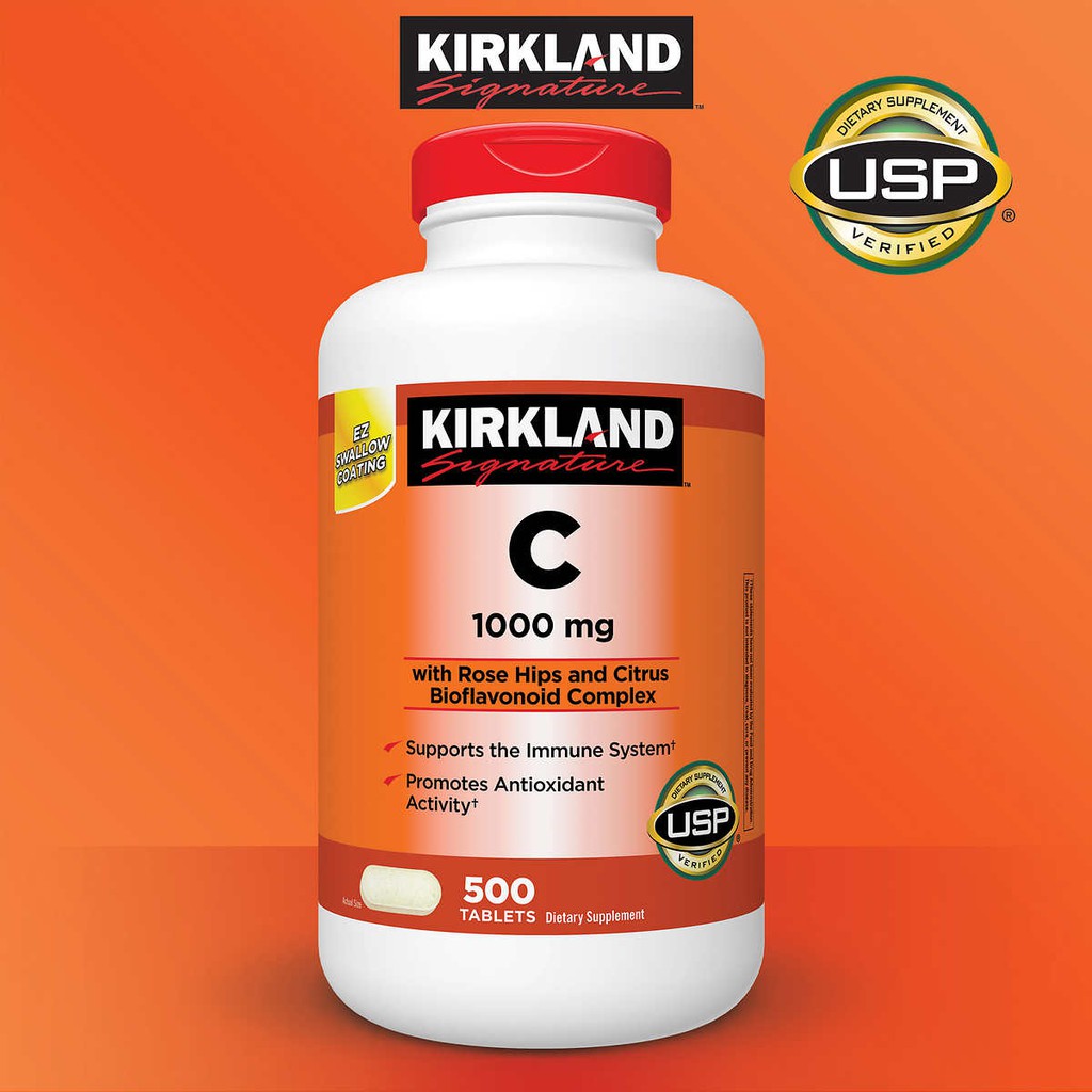 Kirkland Vitamin C 1000 Mg With Rose Hips And Citrus Bioflavonoid Complex 500 Tablets 100 Original Shopee Philippines